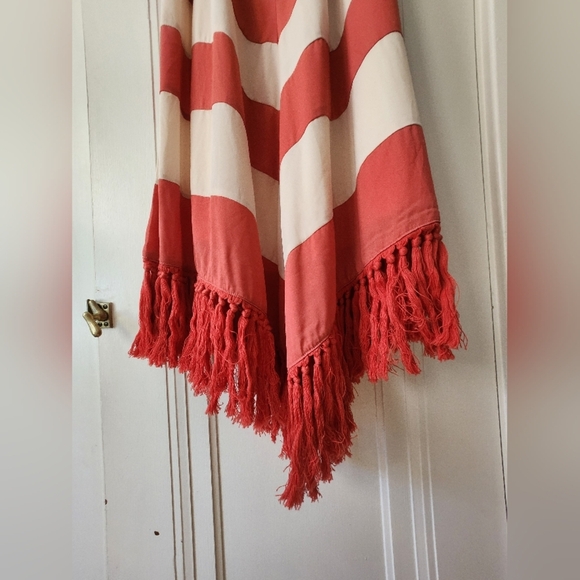 Anthropologie Boho A line Fringe Dress Colorblock Midi Sz Small A'REVE NWT - Picture 4 of 7